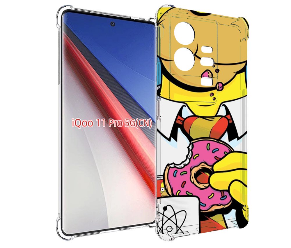 

Чехол бампер MyPads Пончик для Vivo iQOO 11 Pro противоударный, Прозрачный, Tocco
