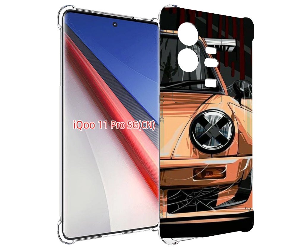 

Чехол бампер MyPads Порш мужской для Vivo iQOO 11 Pro противоуда..., Прозрачный, Tocco