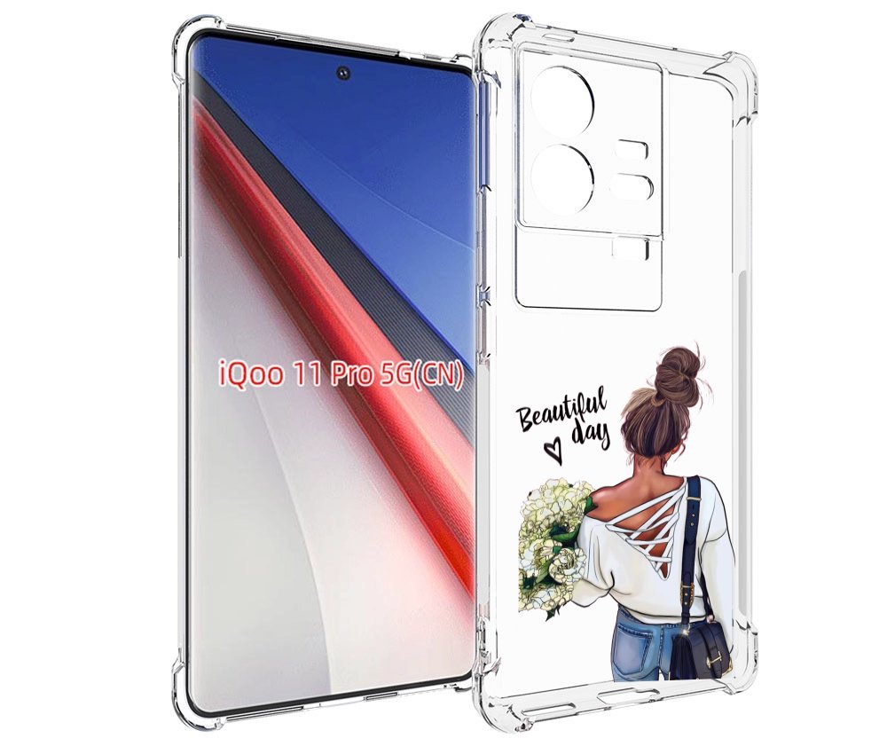 

Чехол бампер MyPads Прекрасный-день для Vivo iQOO 11 Pro противо..., Прозрачный, Tocco