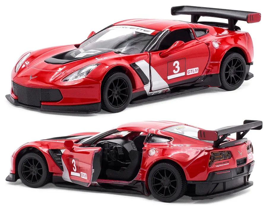 Модель машины Kinsmart КТ5397 3 Corvette C7 R Race Car 2016 136 красная инерц 780₽