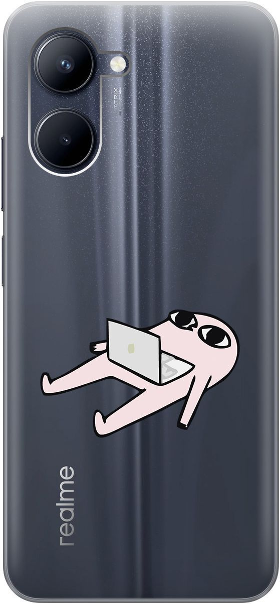 

Силиконовый чехол на realme C33 с 3D принтом "Freelance" прозрачный, Прозрачный;розовый, 1575100