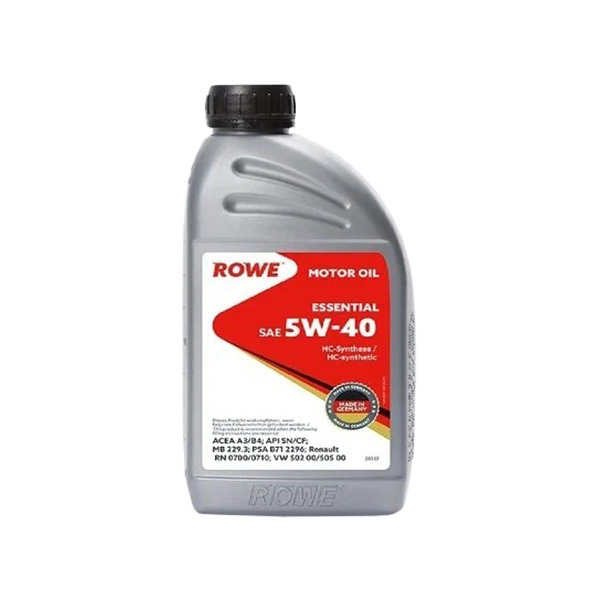 Моторное масло ROWE синтетическое 20367-177-2A 5w40 Essential A3/B4 SN/CF 1л