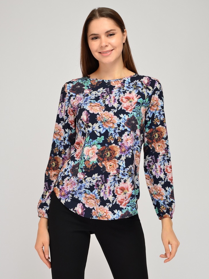 

Блуза женская 1001dress VI00320 синяя 44 RU, VI00320