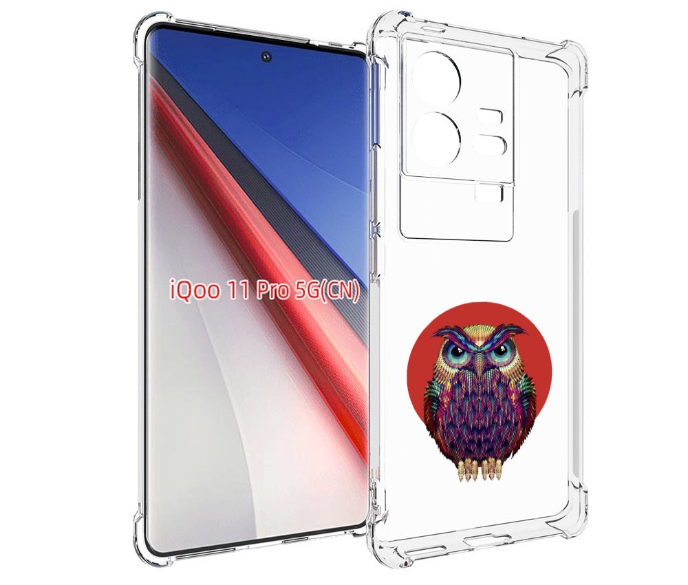 

Чехол бампер MyPads Сова 3 для Vivo iQOO 11 Pro противоударный, Прозрачный, Tocco