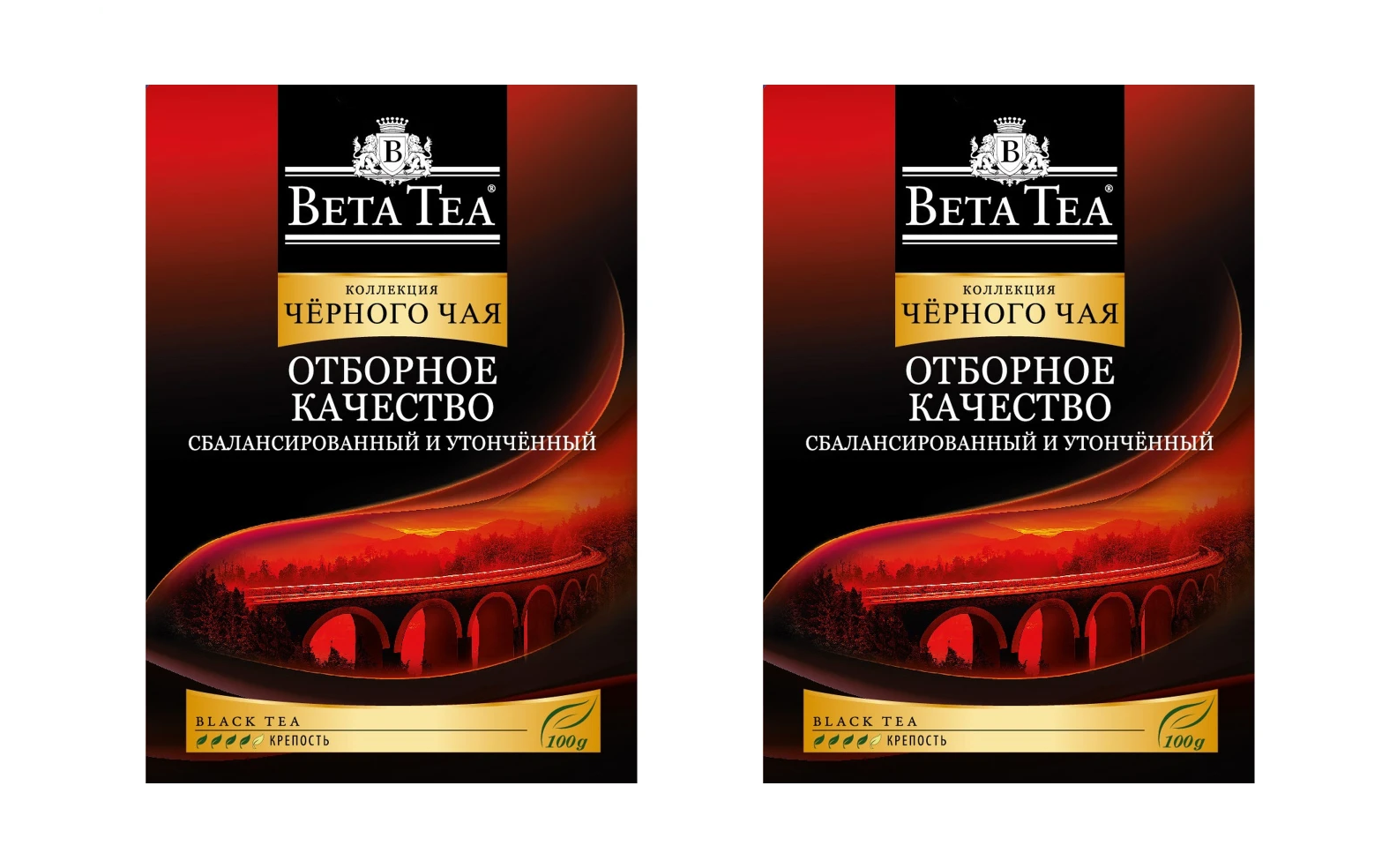 Чай черный Beta Tea Отборное качество 100 г, 2 шт