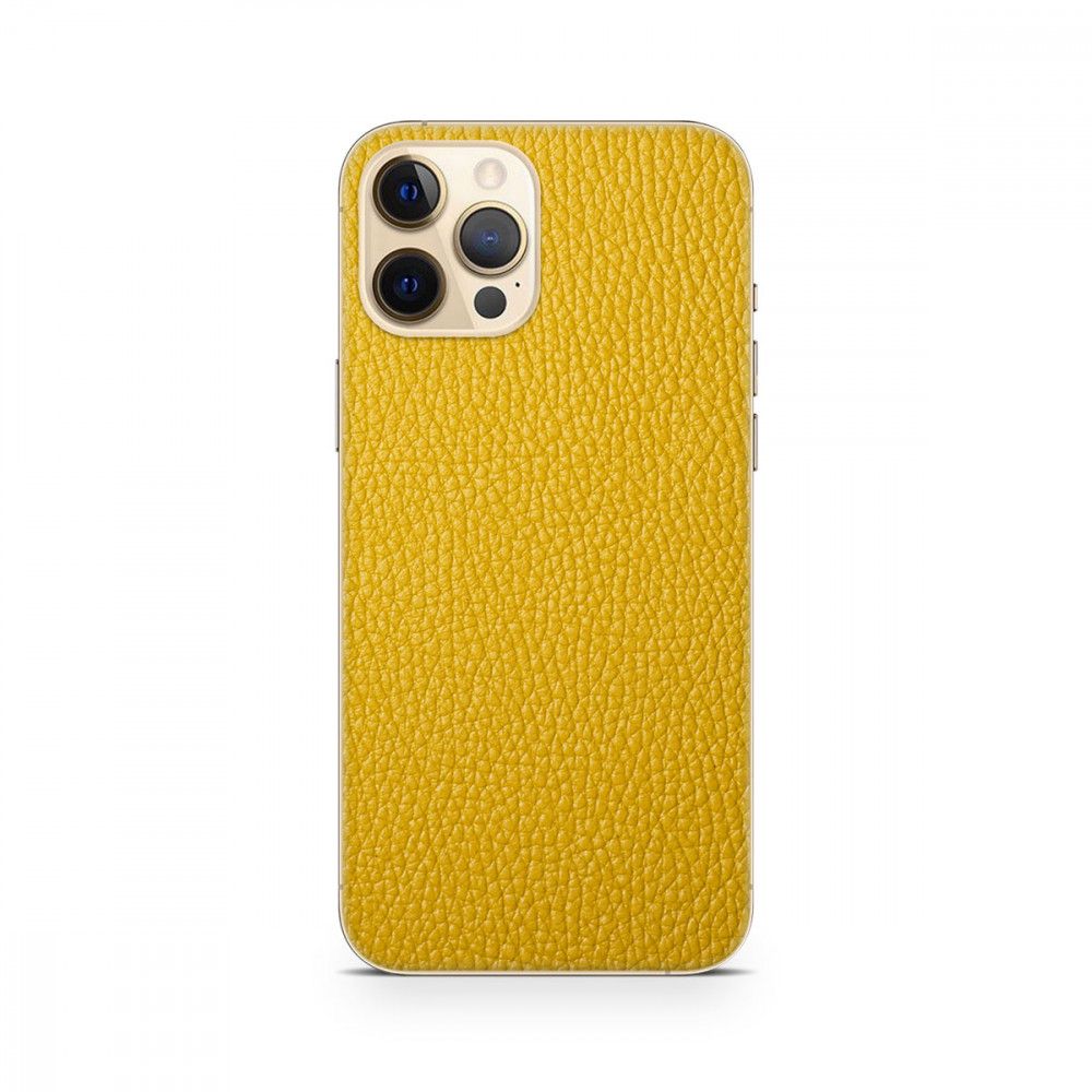 

Наклейка Glueskin из натуральной кожи Classic для Apple iPhone 11 Pro Max, Желтый