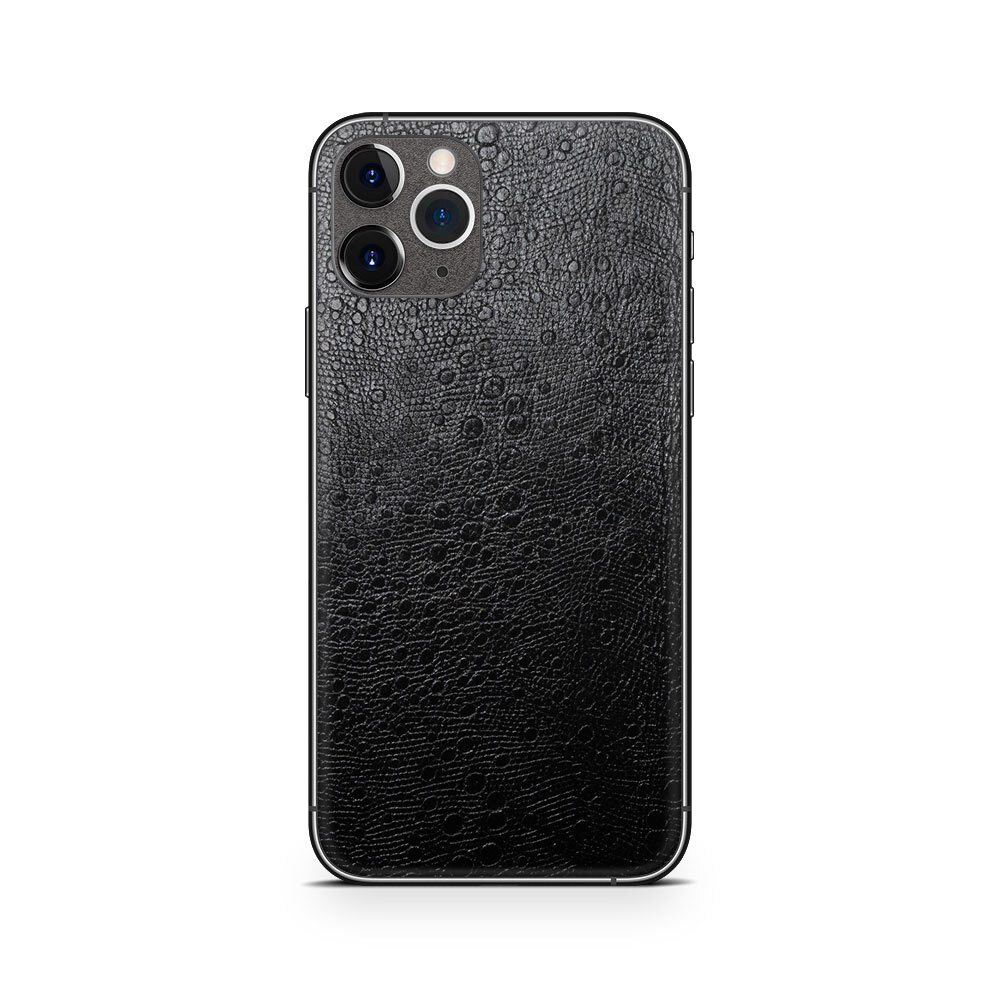 

Наклейка Glueskin из натуральной кожи Ostrich для Apple iPhone 11 Pro, Черный
