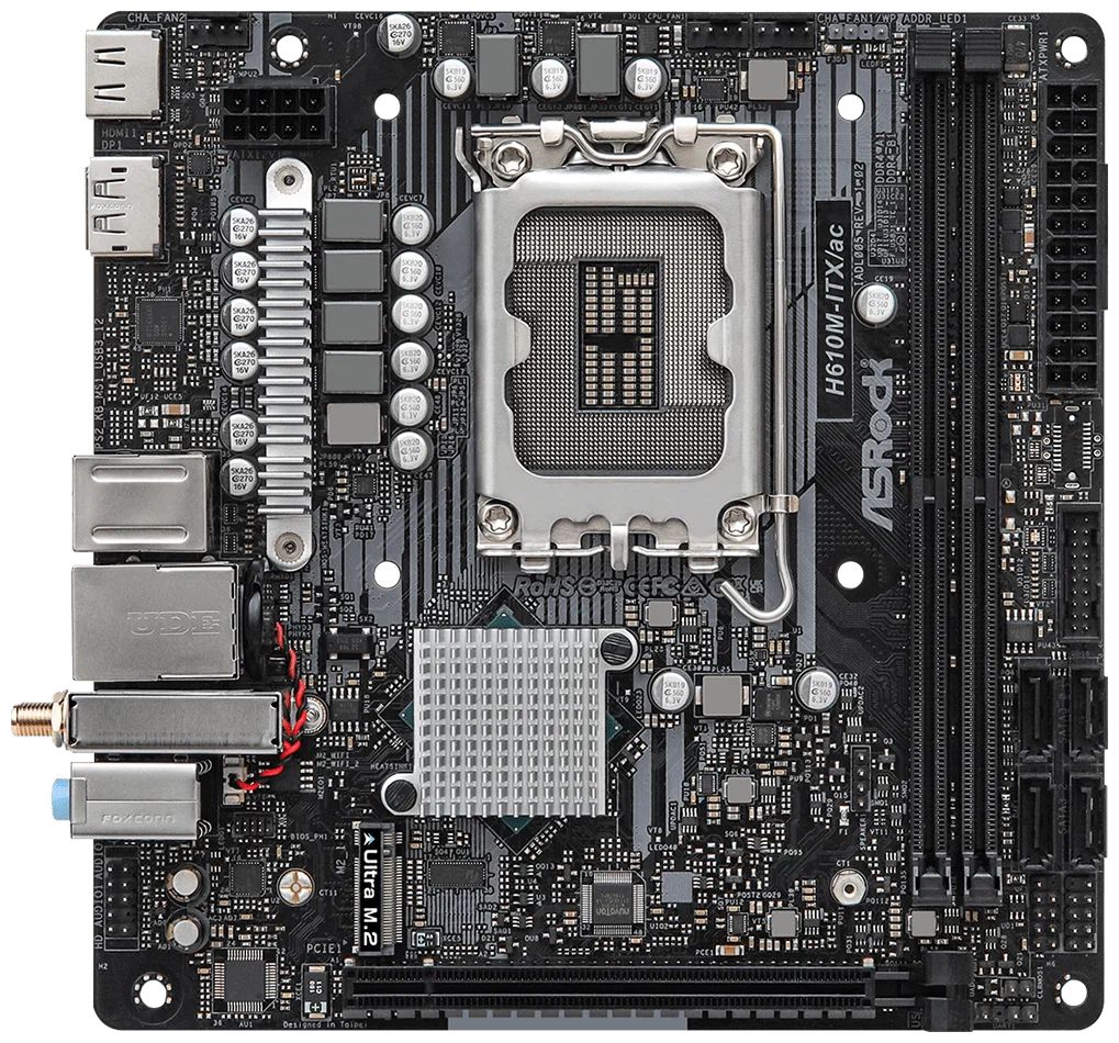 

Материнская плата ASRock H610m-itx/ac, H610m-itx/ac