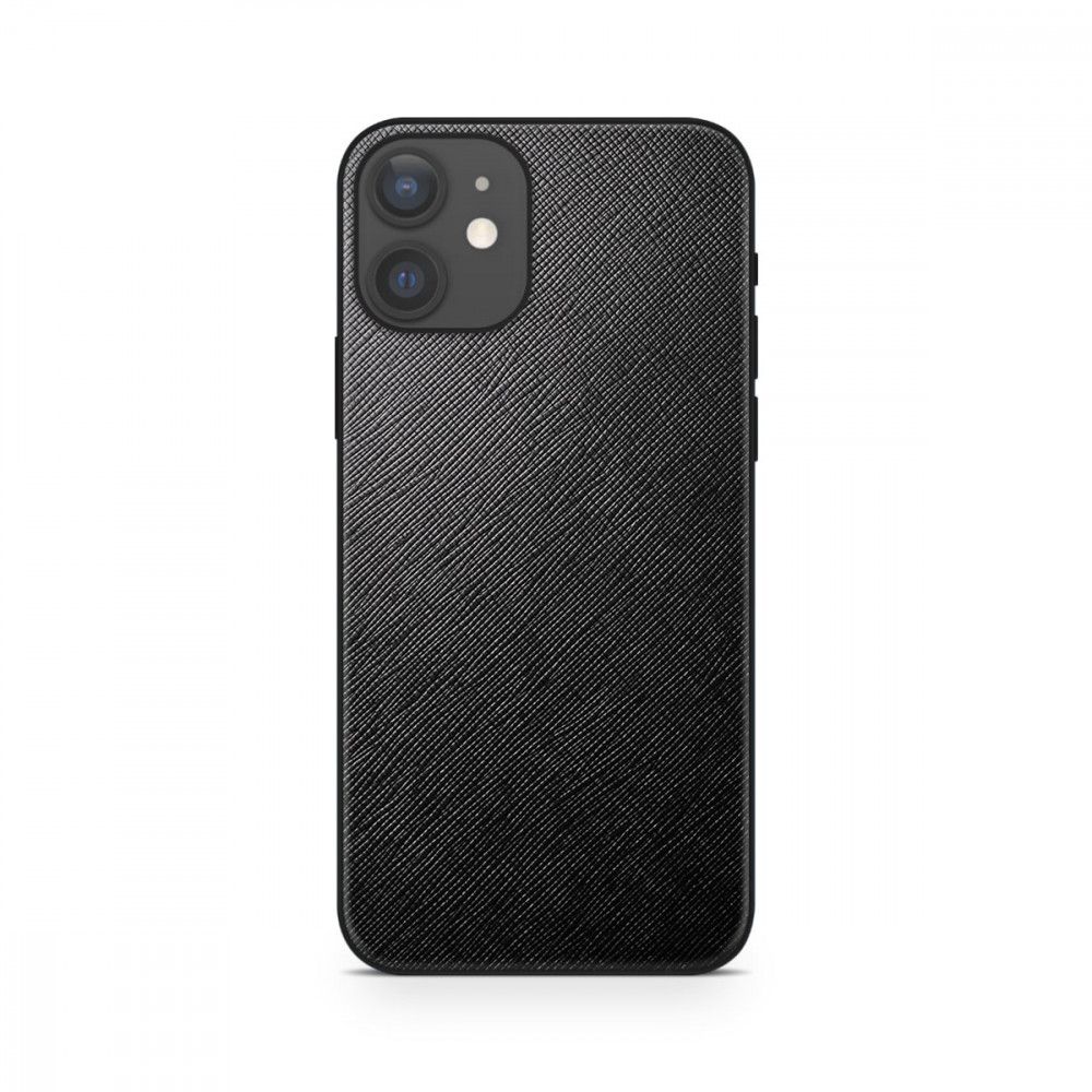 

Наклейка Glueskin из натуральной кожи Saffiano для Apple iPhone 11, Черный