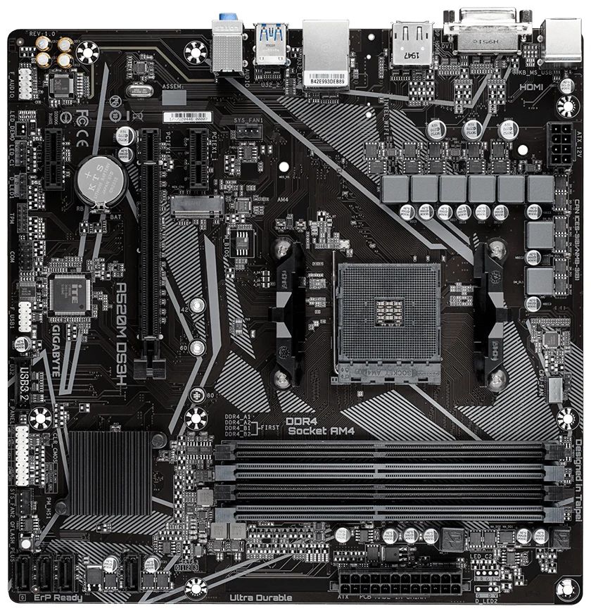 

Материнская плата GIGABYTE A520M DS3H, A520M DS3H