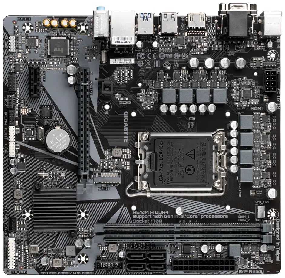 

Материнская плата GIGABYTE H610M H DDR4, H610M H DDR4