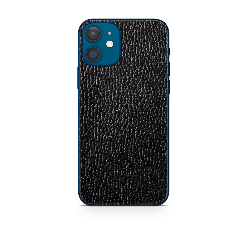 

Наклейка Glueskin из натуральной кожи Classic для Apple iPhone 12 mini, Черный