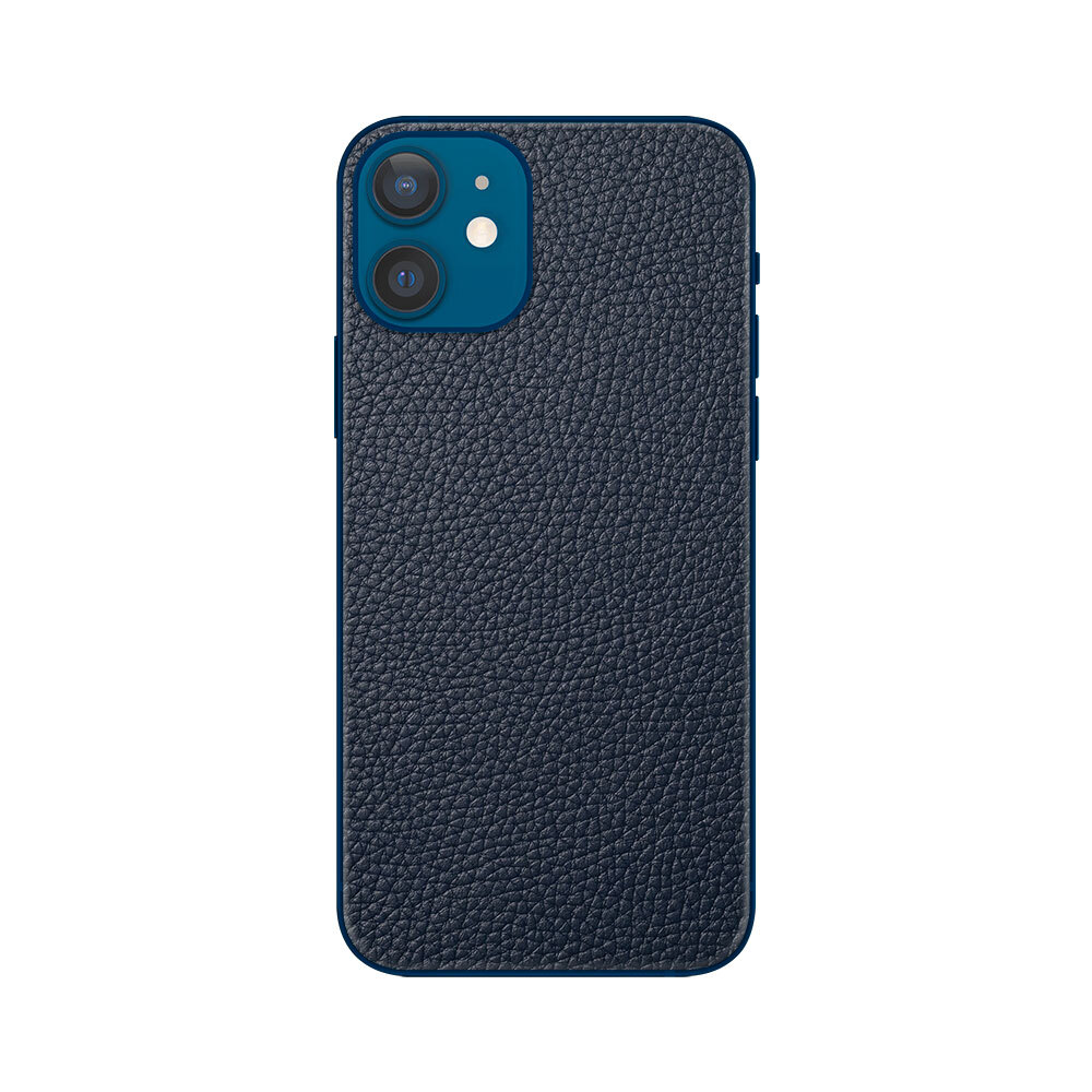 

Наклейка Glueskin из натуральной кожи Classic для Apple iPhone 12 mini, Синий