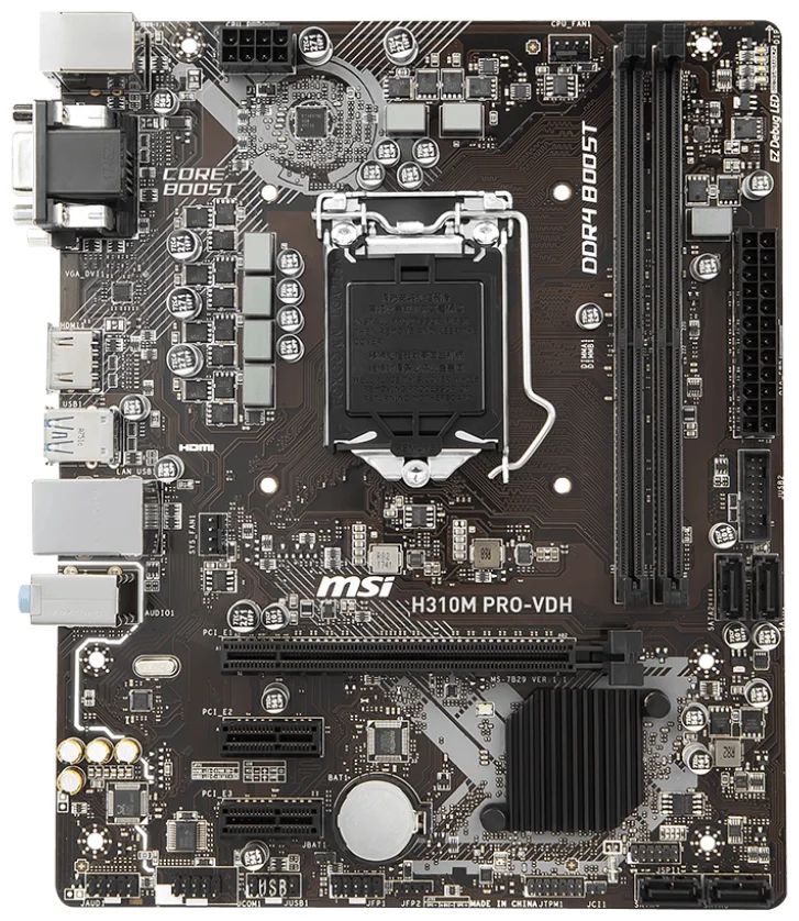 

Материнская плата MSI H310M Pro-VDH, H310M Pro-VDH