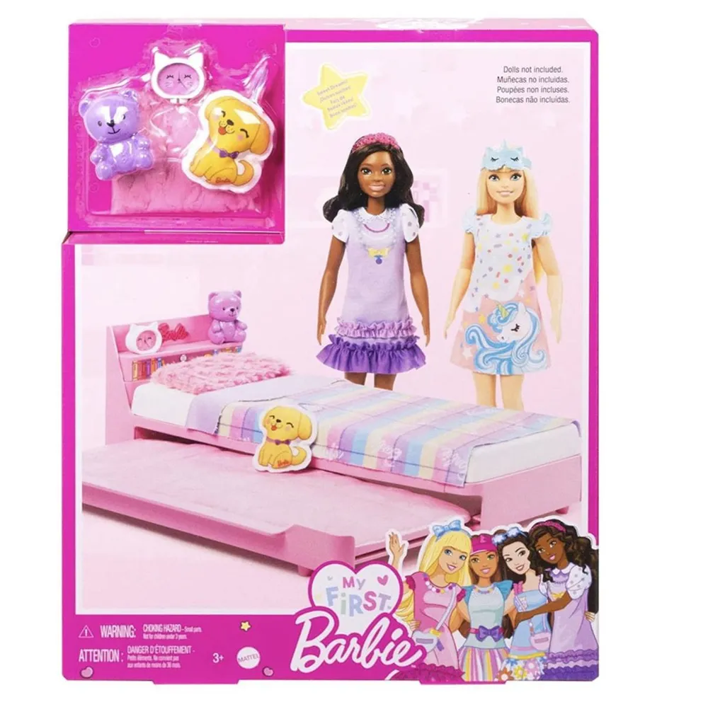 Набор игровой Barbie Кровать с аксессуарами HMM64