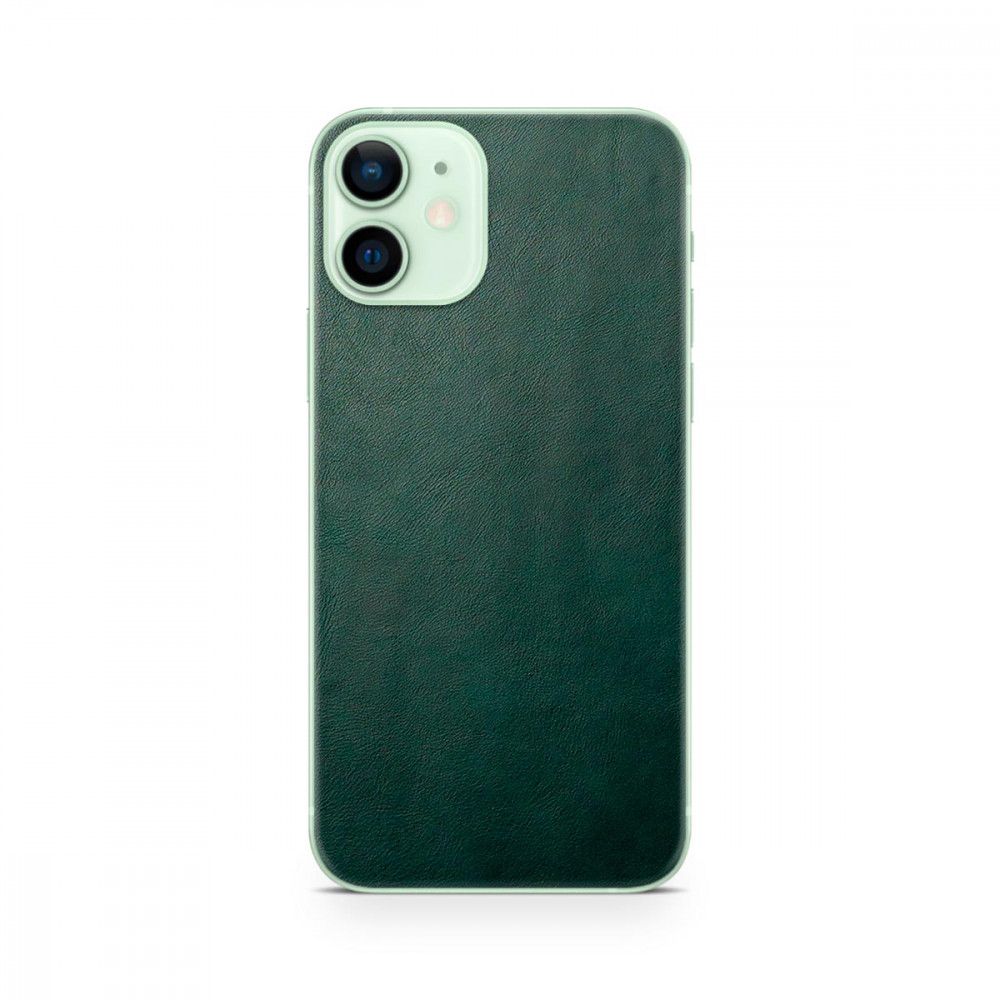 

Наклейка Glueskin из натуральной кожи Just Green для Apple iPhone 12 mini, Зеленый