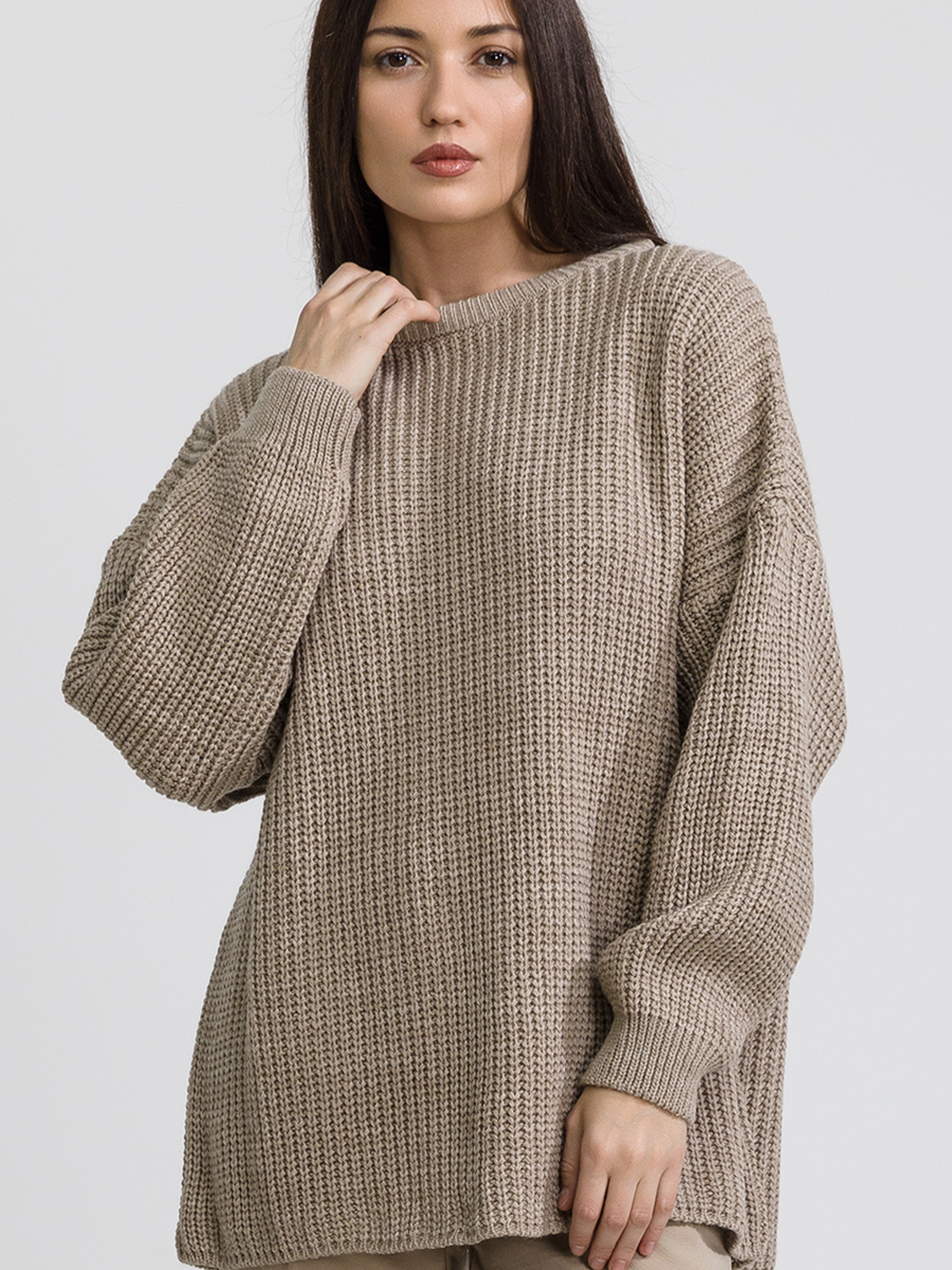 

Свитер женский Happyfox HF14305 коричневый 42-52, HF14305