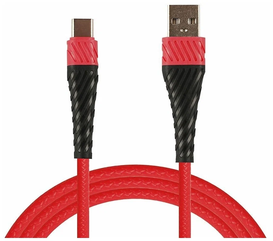 

Кабель USB WIIIX CB300-UTC-2A-10R USB-Type-C, DATA, оплетка: пластик с тиснением, красный, CB300-UTC-2A-10R