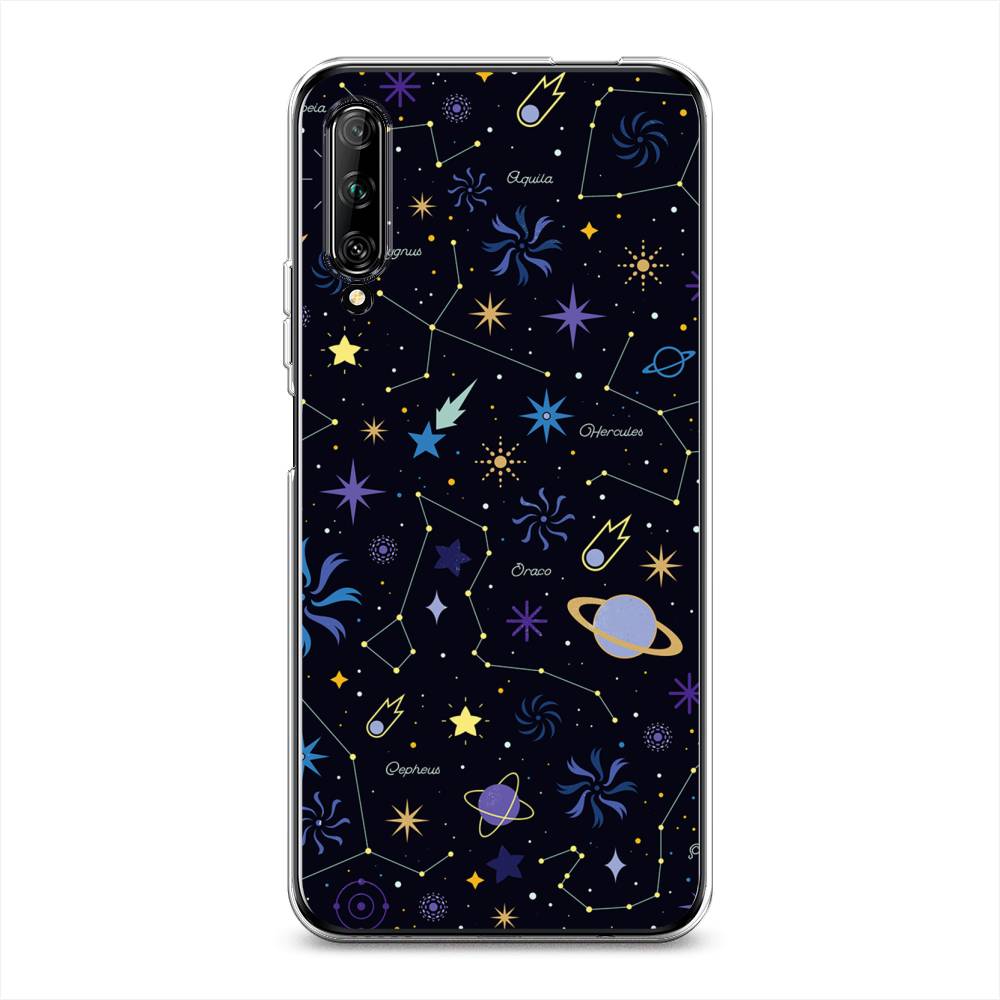 

Чехол на Huawei Y9s "Цветной космос", Желтый, 611150-2
