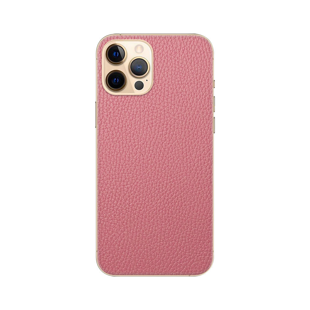 

Наклейка Glueskin из натуральной кожи Classic для Apple iPhone 12 Pro Max, Розовый