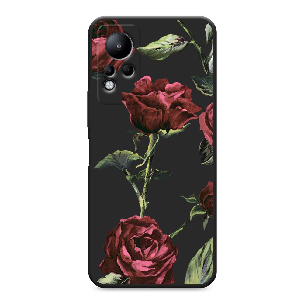 

Чехол Awog на Infinix Note 11 / Инфиникс Нот 11 "Бордовые розы фон", Красный