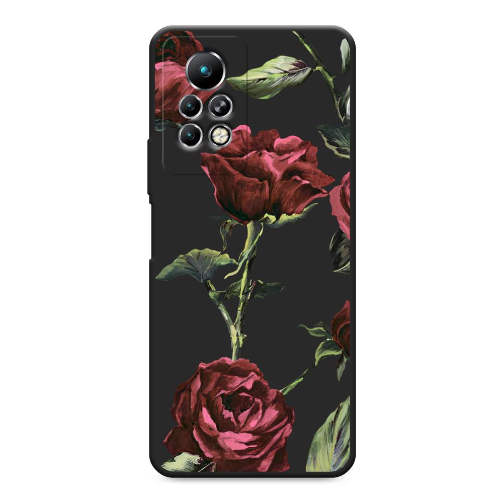 

Чехол Awog на Infinix Note 11 Pro / Инфиникс Нот 11 Про "Бордовые розы фон", Красный