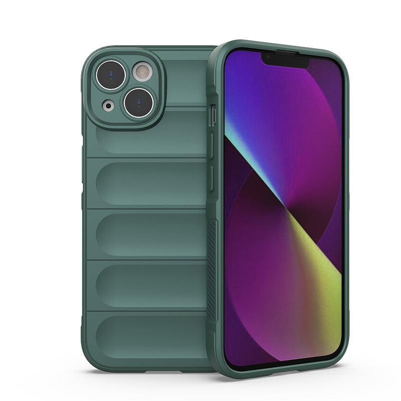 

Противоударный чехол Flexible Case для Apple iPhone 14, зеленый, Flexible Case