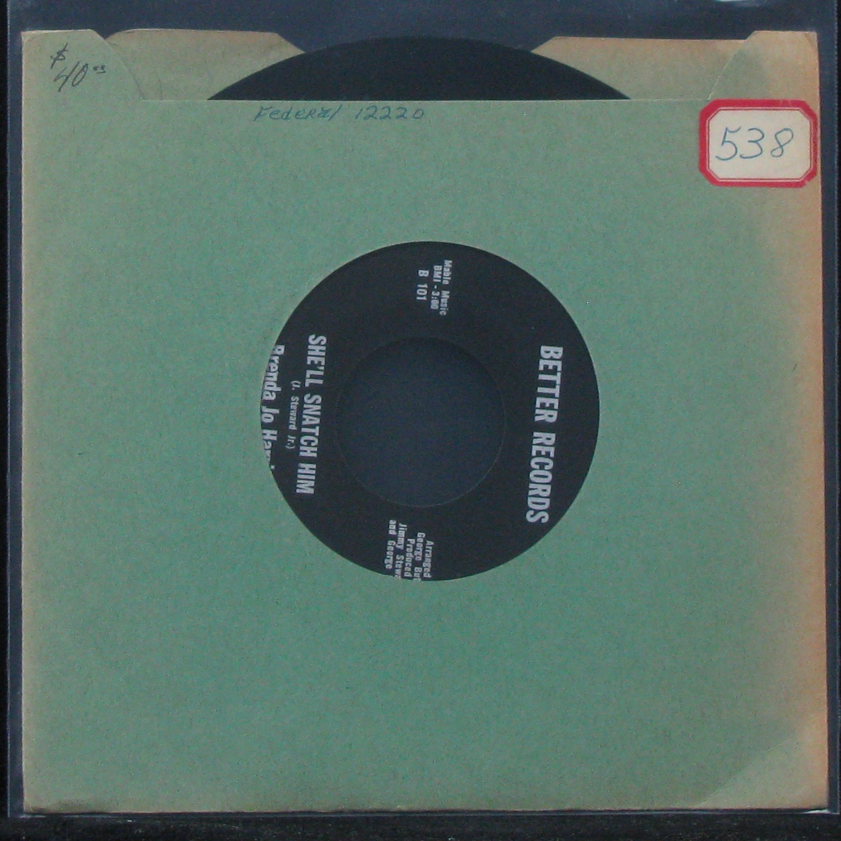 

Brenda Jo Harris - She'll Snatch Him The Other Side Of Love Is Hate (LP)