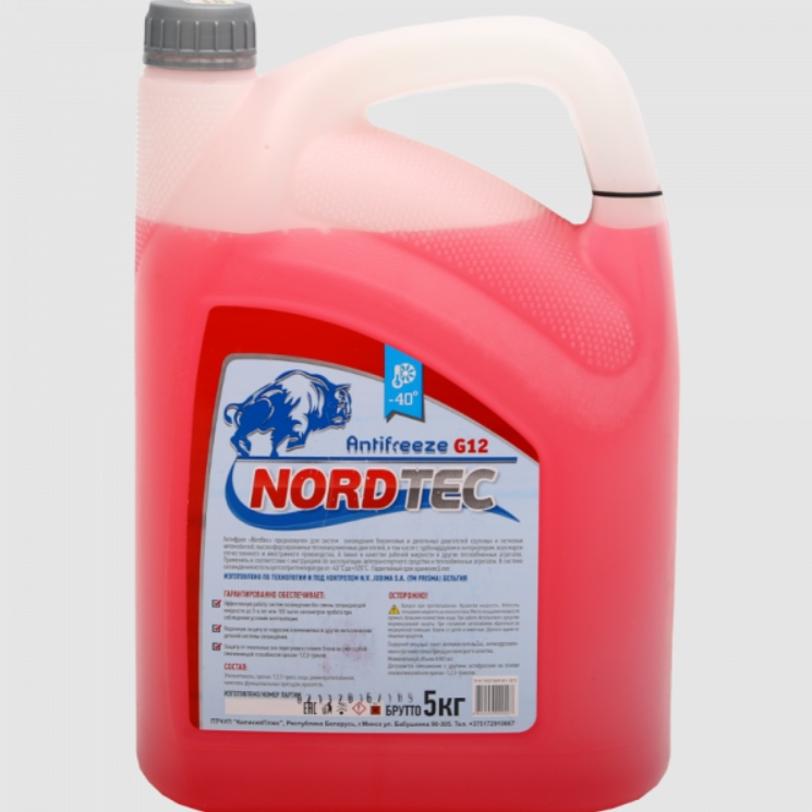 Антифриз NORDTEC арт. NORDTECANTIFREEZE40G12КРАСНЫЙ5КГ