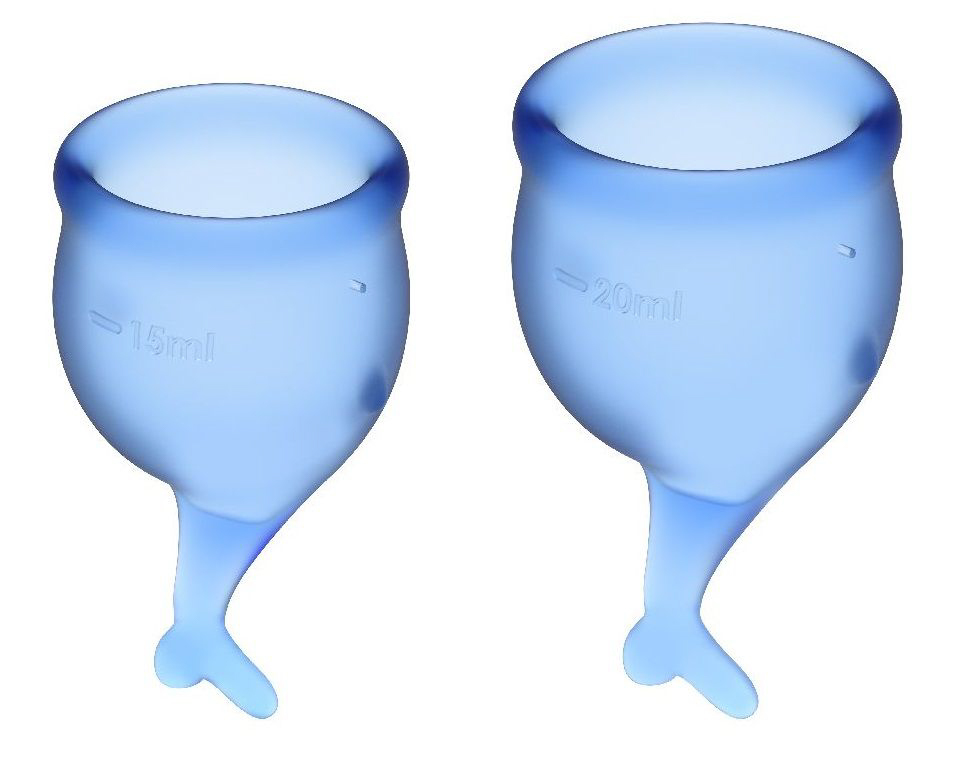 Набор синих менструальных чаш Feel secure Menstrual Cup (синий)