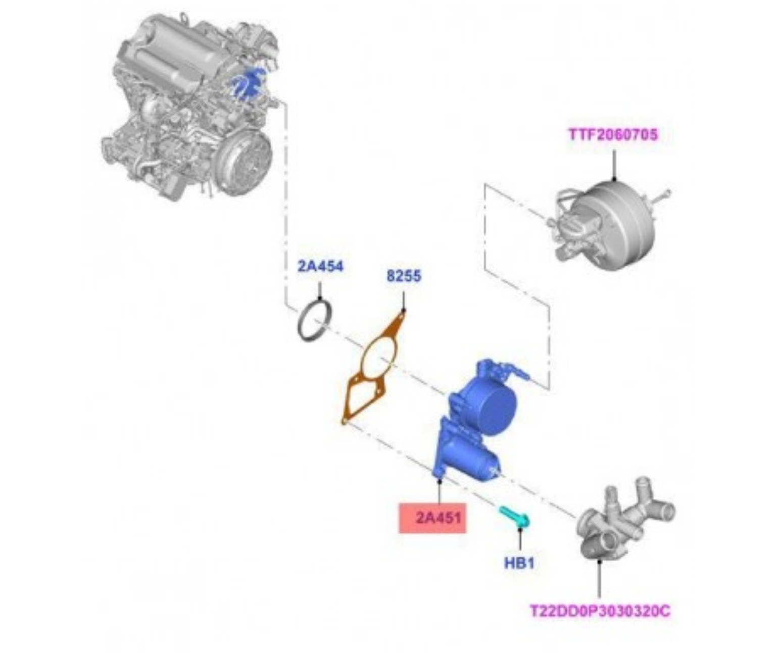 FORD Насос вакуумный Tr'11- FWD