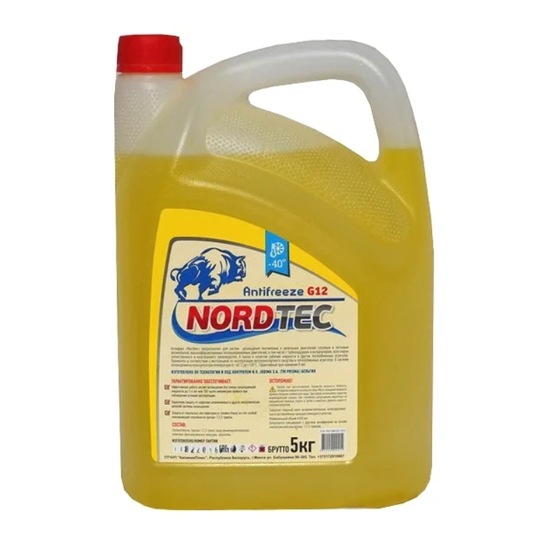 фото Антифриз nordtec арт. nordtecantifreeze40g12желтый5кг