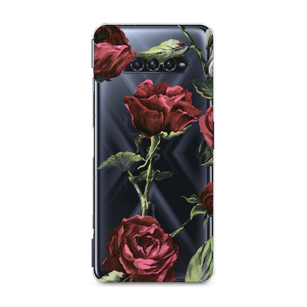 

Чехол Awog на Xiaomi Black Shark 4 / Сяоми Блэк Шарк 4 "Бордовые розы фон", Красный