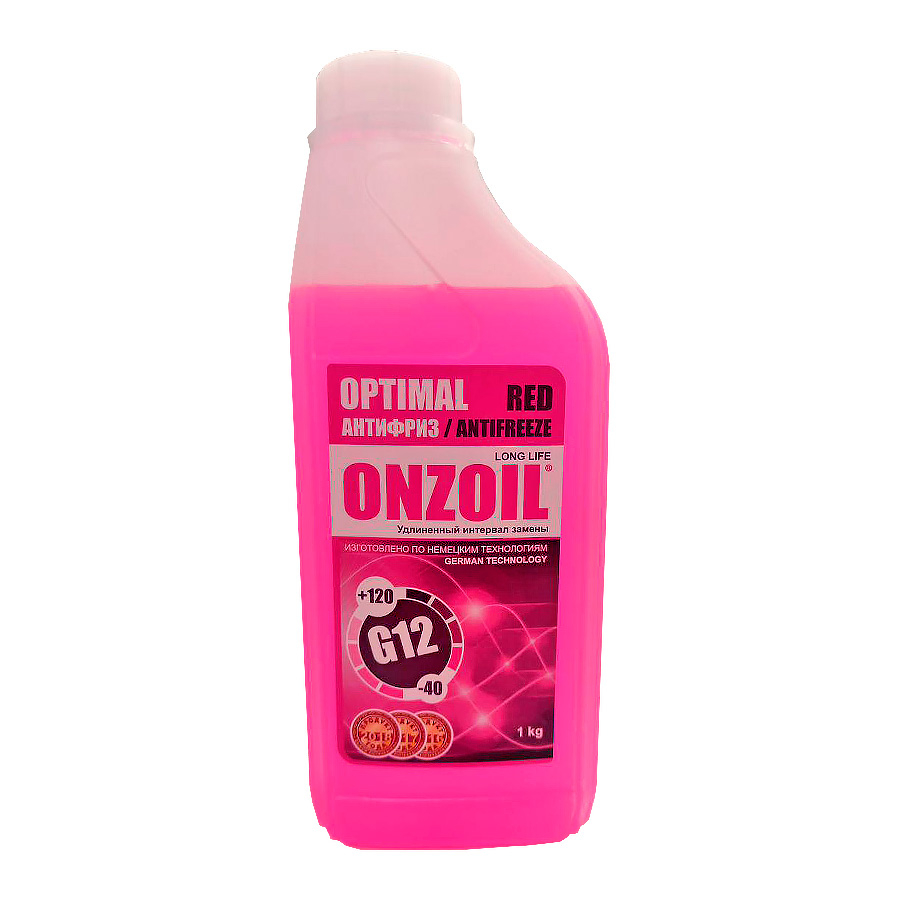 фото Антифриз onzoil арт. onzoiloptimalg12red09л1кгкрасный