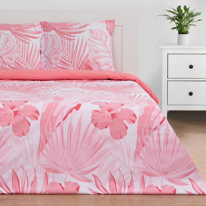 Комплект постельного белья Этель. 1.5 спальное, Розовый, 150 х 214, Хлопок, Поплин