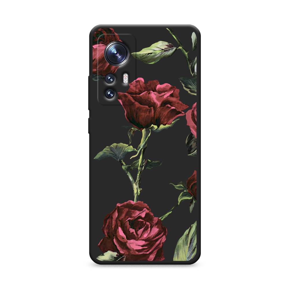 

Чехол Awog на Xiaomi 12 / Сяоми 12 "Бордовые розы фон", Красный