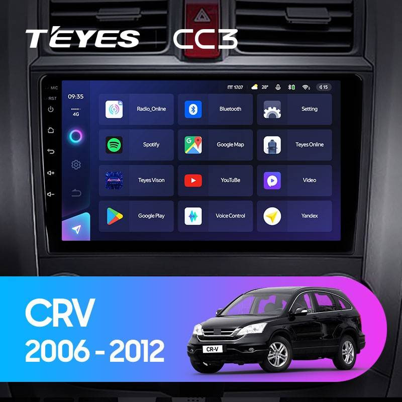 Штатная магнитола Teyes CC3 432 Honda CR-V 3 RE 2006-2012 3496000₽