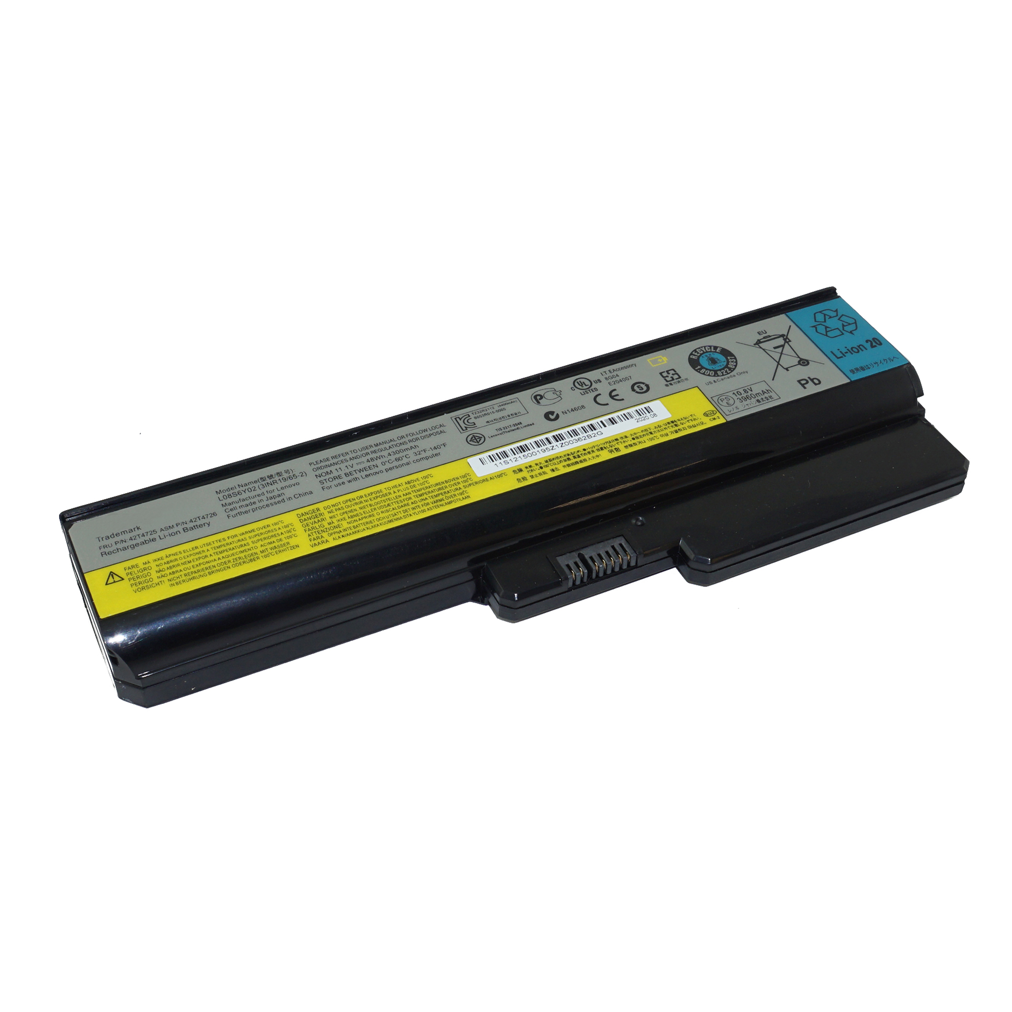 фото Аккумулятор 42t4585 для lenovo ideapad b460, g550 (51j0226, l08l6c02, 57y6528) черный azerty