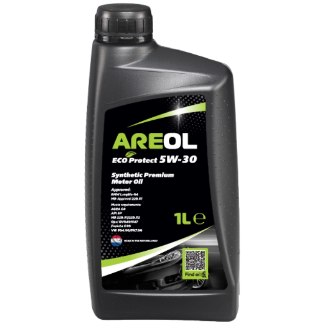Моторное масло Areol Eco Protect C2 синтетическое 5W30 1л