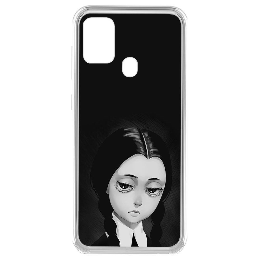 

Чехол-накладка Уэнсдей Аддамс - Рисованная Уэнсдей для Samsung Galaxy A21s (A217), Прозрачный