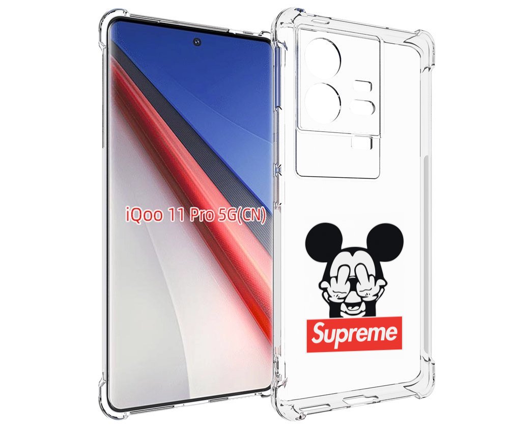 

Чехол бампер MyPads Супримовский-Микки-маус для Vivo iQOO 11 Pro..., Прозрачный, Tocco