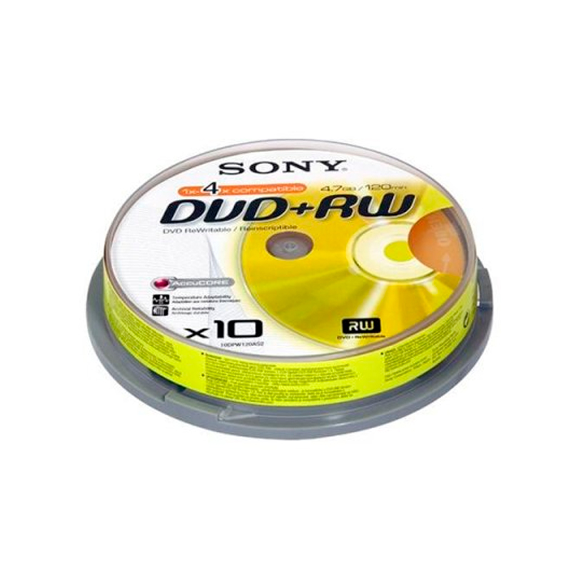 

Диски Sony DVD+RW 4.7Gb Cake Box 10 шт (10DPW120ASP), 933082