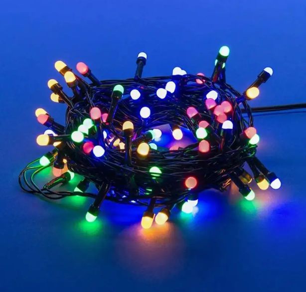 Световая гирлянда новогодняя Merry Christmas 15065-1 20 м разноцветный/RGB