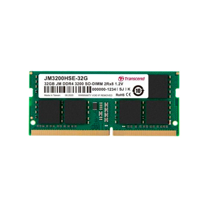 

Оперативная память Transcend 32Gb DDR4 3200MHz SO-DIMM (JM3200HSE-32G), JetRam