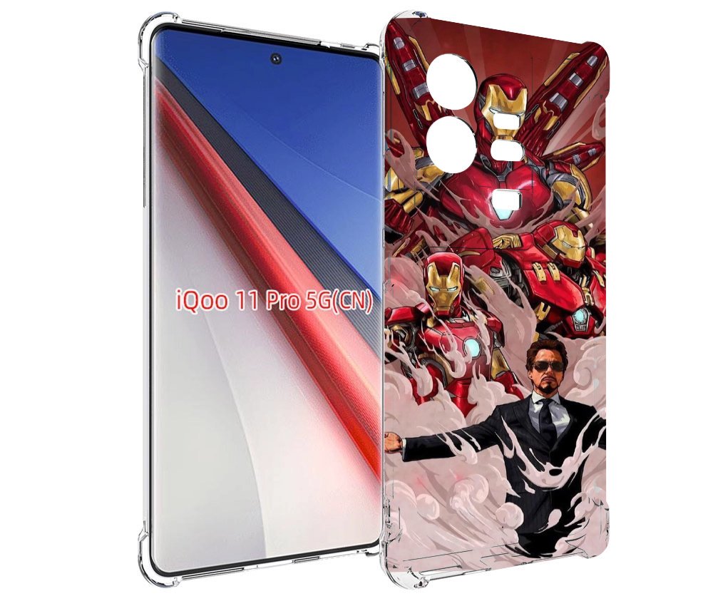 

Чехол бампер MyPads Тони-Старк-и-костюмы для Vivo iQOO 11 Pro пр..., Прозрачный, Tocco