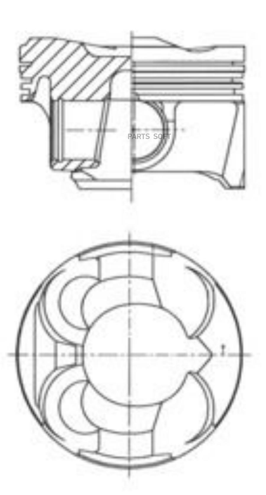

Поршень KOLBENSCHMIDT 41267600 Dm.77.00X1.2X1.5X2.0 Std
