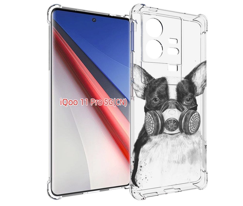 

Чехол бампер MyPads Французский бульдог для Vivo iQOO 11 Pro про..., Прозрачный, Tocco