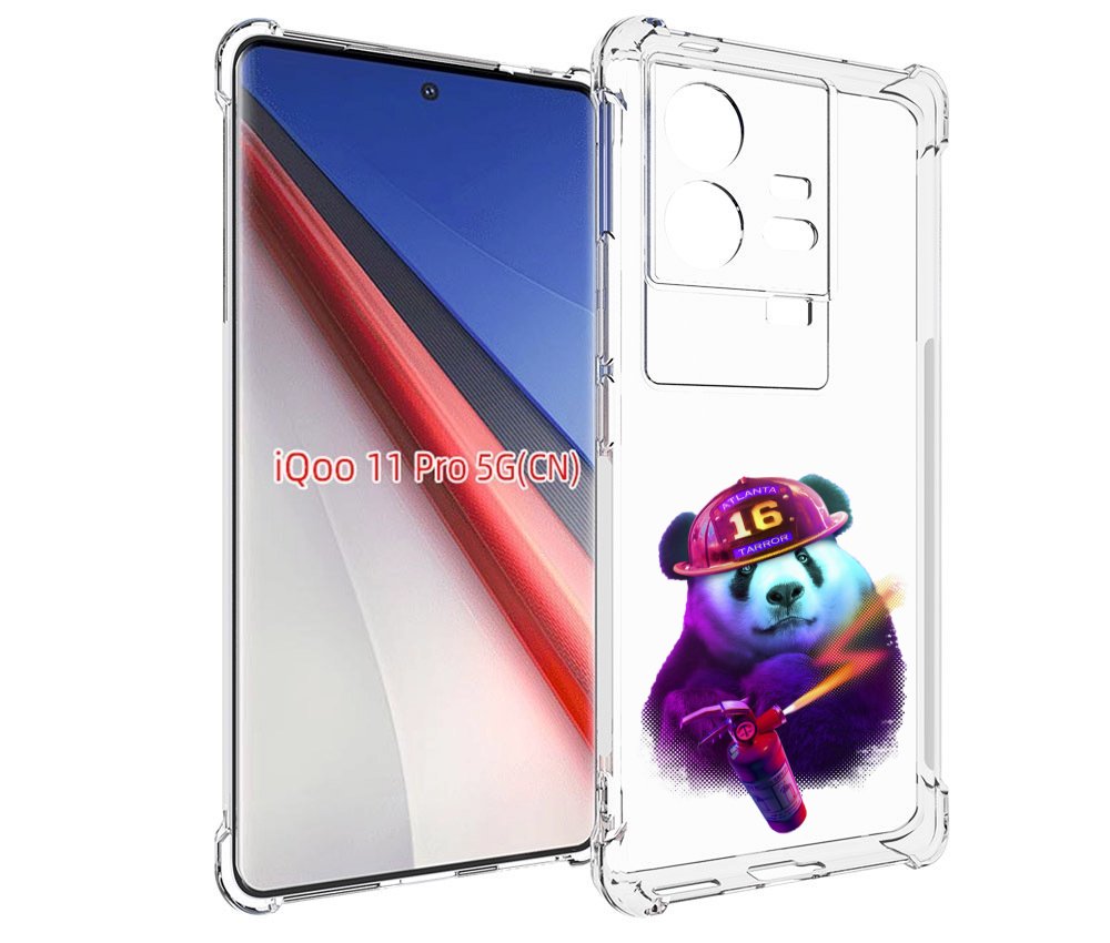 

Чехол бампер MyPads Яркая панда детский для Vivo iQOO 11 Pro про..., Прозрачный, Tocco