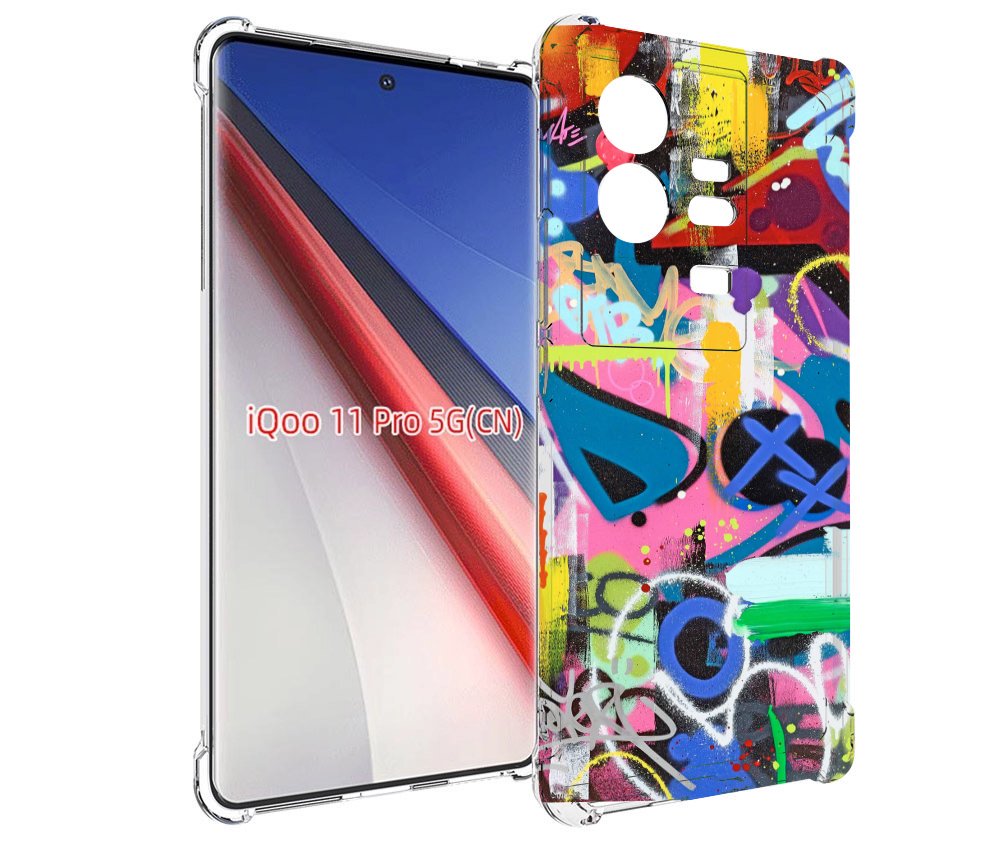 

Чехол бампер MyPads абстракция-графити для Vivo iQOO 11 Pro прот..., Прозрачный, Tocco
