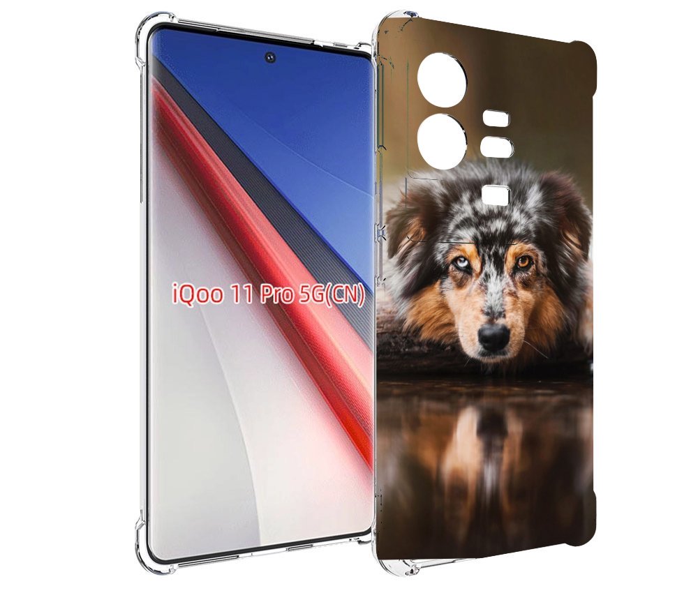 

Чехол бампер MyPads австралииская овчарка для Vivo iQOO 11 Pro ..., Прозрачный, Tocco